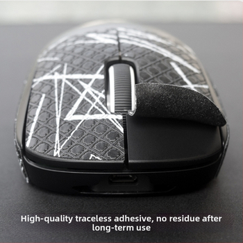Антихлъзгаща се лепенка за мишка MX3 – LA Leather, съвместима с Logitech MX3, пусната през 2024, машинна обработка
