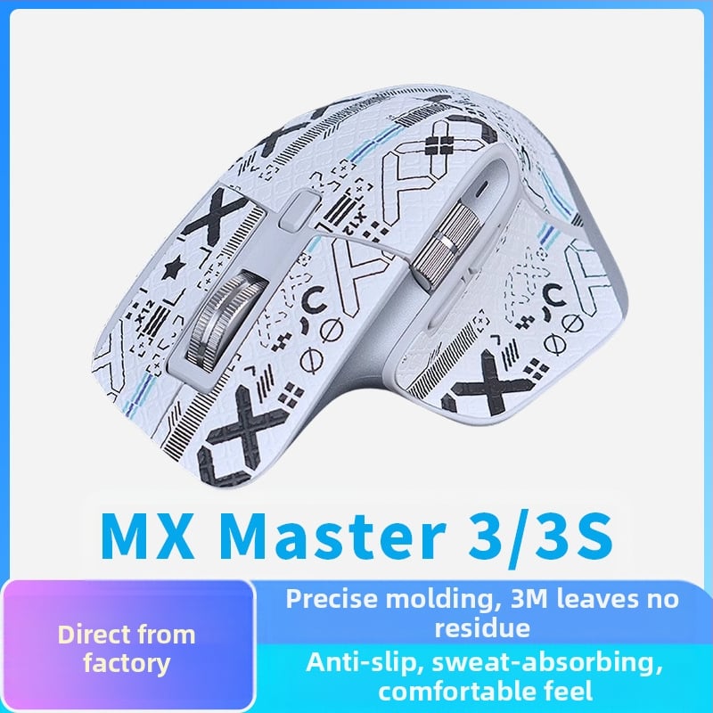 MX3 pretslīdēšanas uzlīme pele – LA Leather, saderīga ar Logitech MX3, 2024 izlaidums, mehāniskā apstrāde