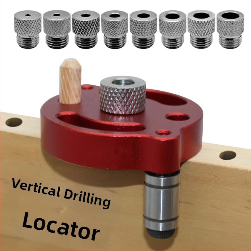Дърводелски вертикален център за отвори, самоцентриращ, алуминиева сплав, комплект 1 бр., за дървообработване