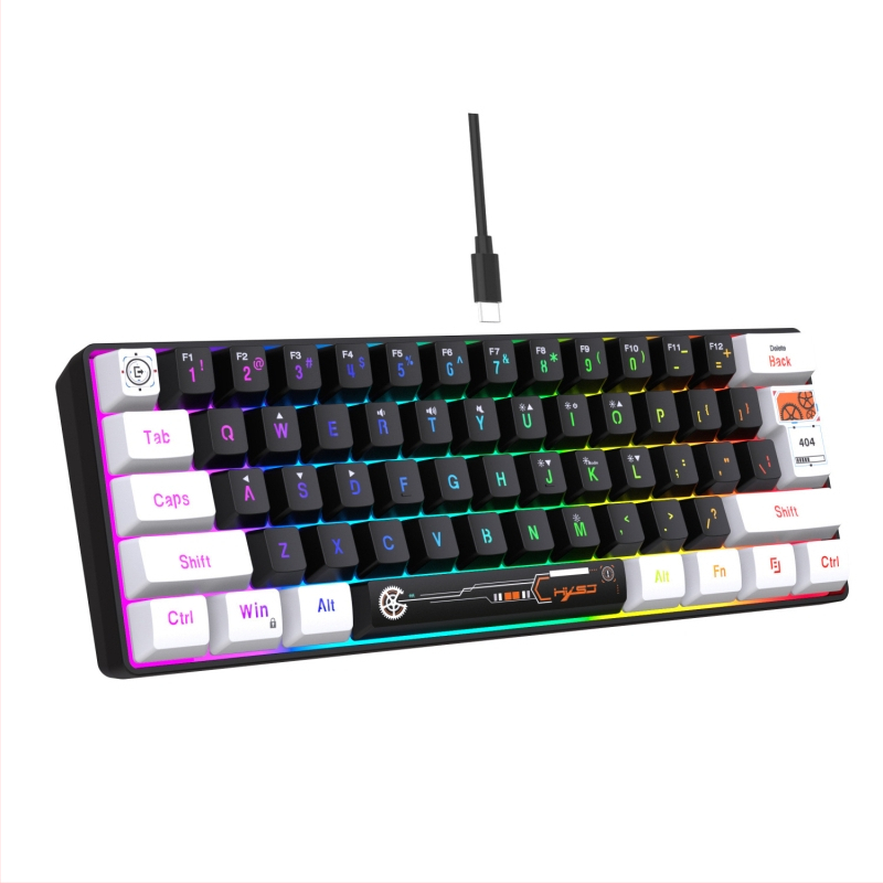 61-клавишна мембранна клавиатура, USB-C свързване, RGB подсветка, ABS конструкция