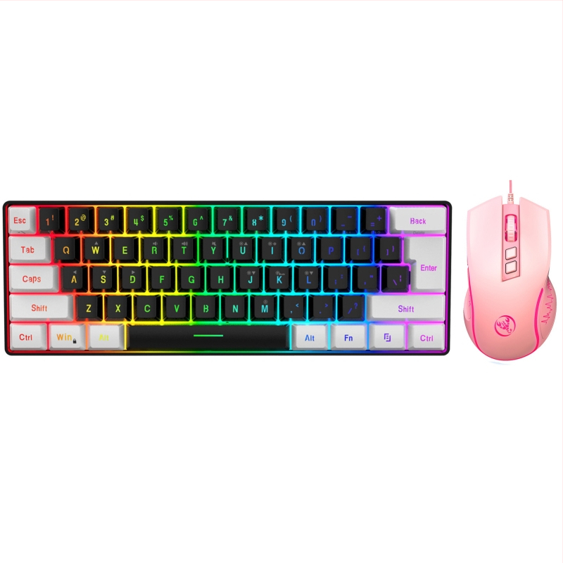 61-клавишна мембранна клавиатура, USB-C свързване, RGB подсветка, ABS конструкция