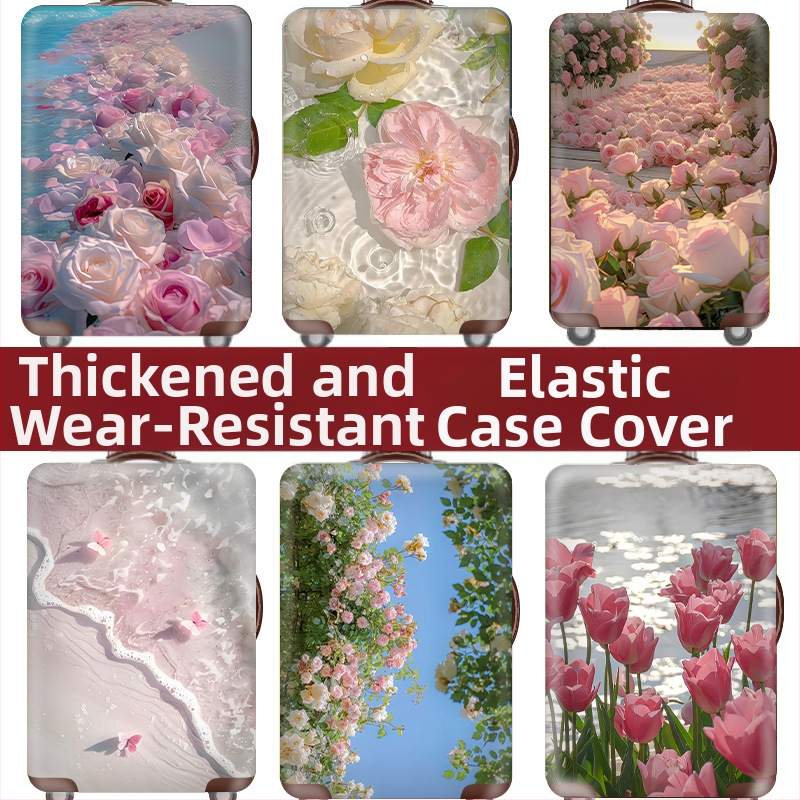 Κάλυμμα αποσκευών από πολυεστέρα με φερμουάρ, σχέδιο ζώα, επένδυση πολυεστέρας, τροχοί για όλα τα μεγέθη