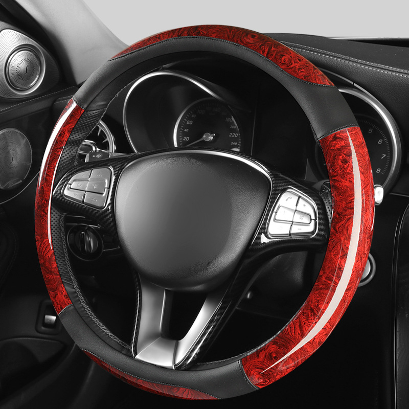 Покритие за волан със дизайн на полумесец дърво праскова, изкуствена кожа, минималистичен стил, универсално пасване, за всички сезони