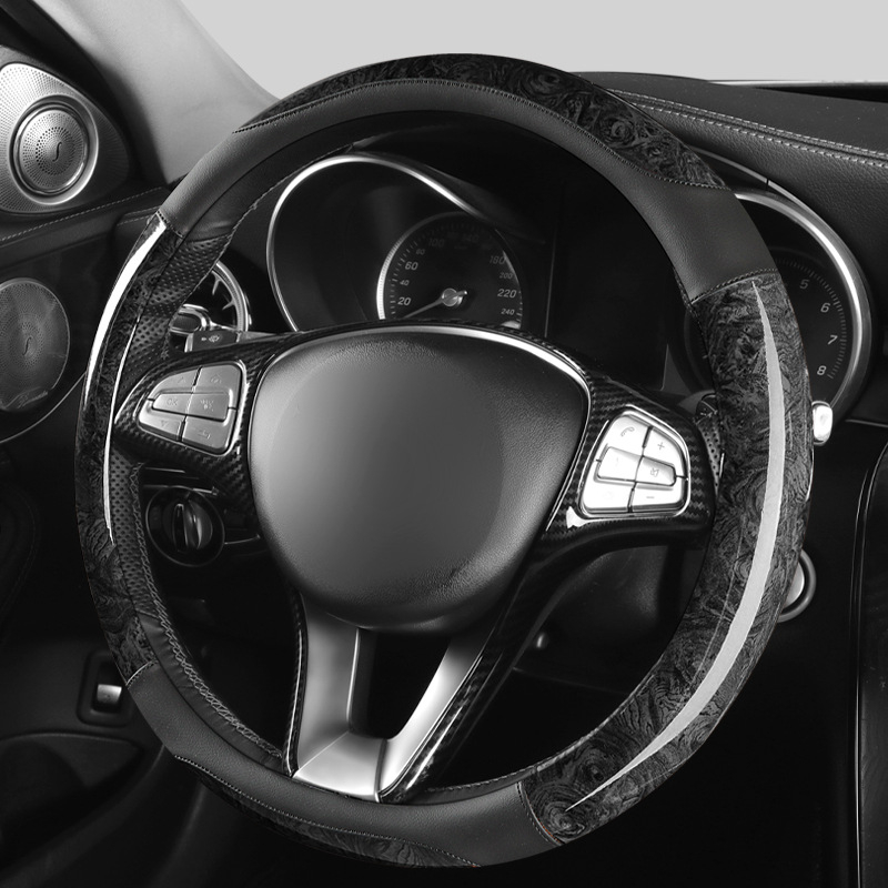 Покритие за волан със дизайн на полумесец дърво праскова, изкуствена кожа, минималистичен стил, универсално пасване, за всички сезони