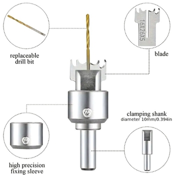 Σετ φρέζες για επεξεργασία ξύλου με ενσωματωμένο δαχτυλιδωτό μαχαίρι, σχεδίαση για δάχτυλο, σειρά Ring Knife, συμβατό με κέντρο κατεργασίας