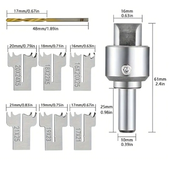 Σετ φρέζες για επεξεργασία ξύλου με ενσωματωμένο δαχτυλιδωτό μαχαίρι, σχεδίαση για δάχτυλο, σειρά Ring Knife, συμβατό με κέντρο κατεργασίας