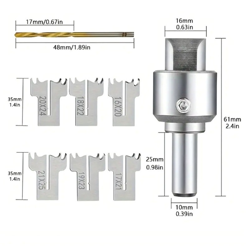 Σετ φρέζες για επεξεργασία ξύλου με ενσωματωμένο δαχτυλιδωτό μαχαίρι, σχεδίαση για δάχτυλο, σειρά Ring Knife, συμβατό με κέντρο κατεργασίας