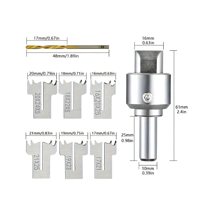 Σετ φρέζες για επεξεργασία ξύλου με ενσωματωμένο δαχτυλιδωτό μαχαίρι, σχεδίαση για δάχτυλο, σειρά Ring Knife, συμβατό με κέντρο κατεργασίας