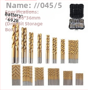 Набор винтови свредла в метална кутия, 25 части, марка Jiashiteng, за електрическа бормашина