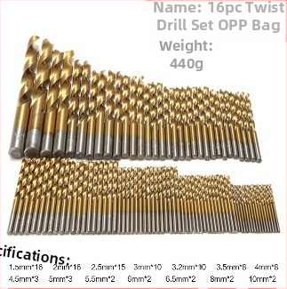 Набор винтови свредла в метална кутия, 25 части, марка Jiashiteng, за електрическа бормашина
