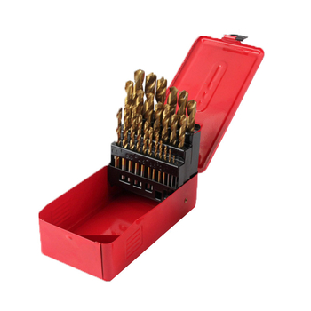Набор винтови свредла в метална кутия, 25 части, марка Jiashiteng, за електрическа бормашина