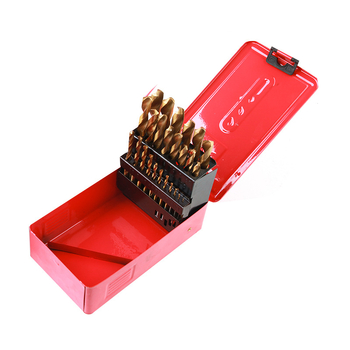 Набор винтови свредла в метална кутия, 25 части, марка Jiashiteng, за електрическа бормашина