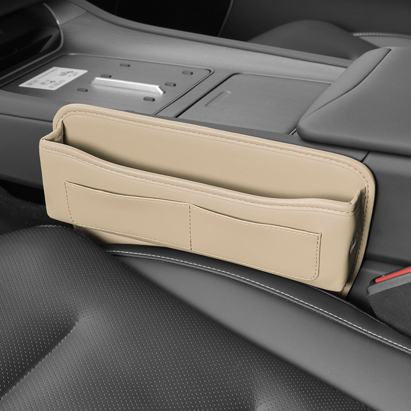 Δερμάτινο κουτί αποθήκευσης για το κενό ανάμεσα στα καθίσματα αυτοκινήτου, τηλεσκοπικό, αδιάβροχο
