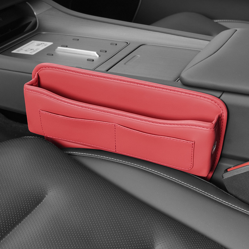 Δερμάτινο κουτί αποθήκευσης για το κενό ανάμεσα στα καθίσματα αυτοκινήτου, τηλεσκοπικό, αδιάβροχο