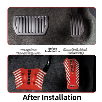 Always red алуминиеви педали за автомобил за газ и спирачка – универсална съвместимост, персонализируеми