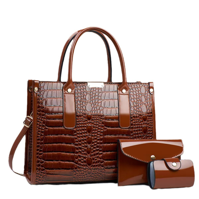 PU bőrhatású váll- és tote-táska, motor-stílus, cipzáras záródás, poliészter bélés, 3D külső dizájn, belső zipzáras zseb és ID zseb, egy vállpánt, téli 2024 kiadás