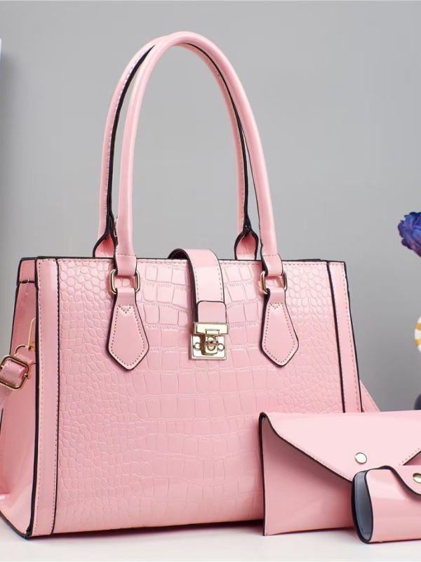 British Mary PU Tote táska, vízszintes négyszögletes forma, cipzáras zárás