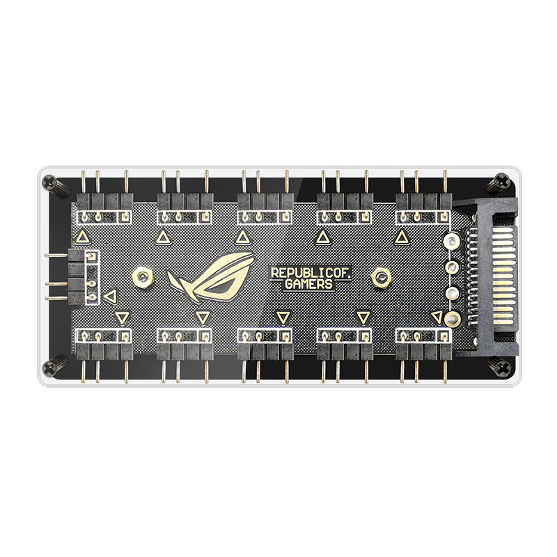 CoolMoon V11 ARGB хъб за дънната платка, 1 към 10 разклонител, 5V 3-пин, независимо захранване, мултиинтерфейсен дизайн