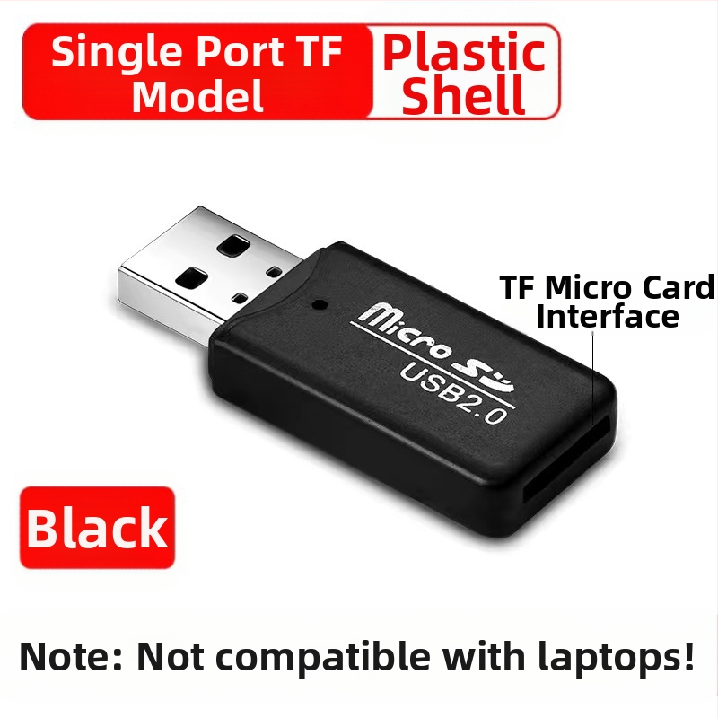 Αναγνώστης καρτών USB 6-σε-1 – υψηλής ταχύτητας USB, SD/TF υποστήριξη, συμβατό με USB-C/Android, για PC