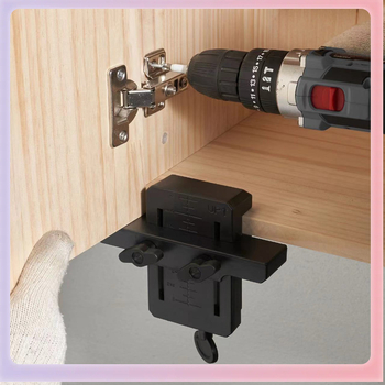 Мултифункционален инструмент за монтаж на врати на шкафове – за базови, стенни и гардеробни шкафове, с клипове за монтаж под вратата