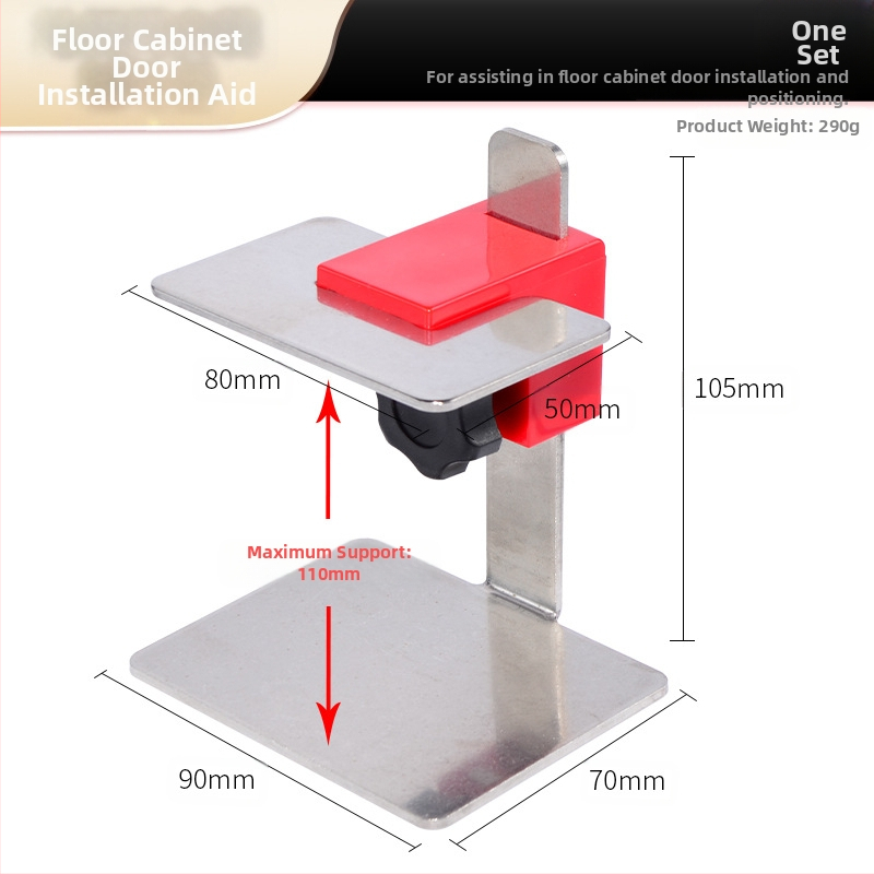Мултифункционален инструмент за монтаж на врати на шкафове – за базови, стенни и гардеробни шкафове, с клипове за монтаж под вратата