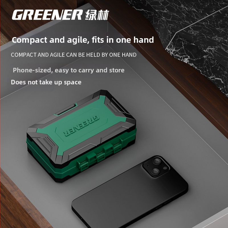 GREENER/Greenforest Мотоциклетен инструментален комплект — сет гнезда, отвертка, малък трещотков ключ, въглеродна стомана