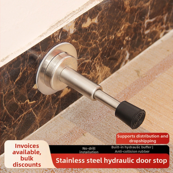 Ανοξείδωτος τοίχου stopper για πόρτα με αντικρούση, παχύτερη κορυφή από καουτσούκ, μοντέλο 008, γυαλιστερή επιφάνεια