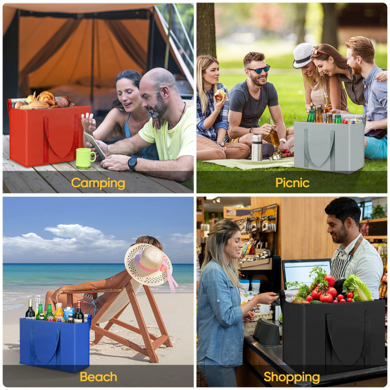 Αδιάβροχη τσάντα παράδοσης φαγητού από μη υφασμένο ύφασμα, 35L, με μόνωση, για υπαίθριο κάμπινγκ και πικνίκ