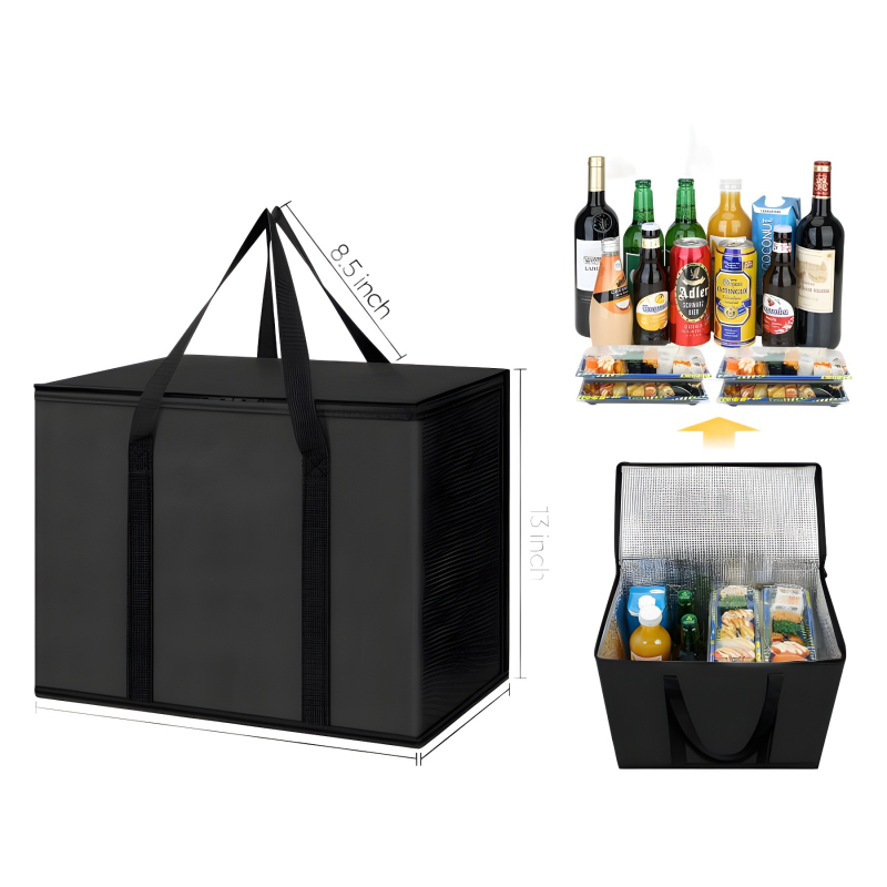 Αδιάβροχη τσάντα παράδοσης φαγητού από μη υφασμένο ύφασμα, 35L, με μόνωση, για υπαίθριο κάμπινγκ και πικνίκ