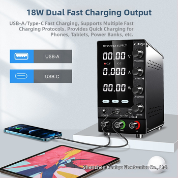 KUAIQU Ρυθμιζόμενο Τροφοδοτικό DC, 30–60V, Προστασία OCP και OVP, Μεταγωγικό Τροφοδοτικό