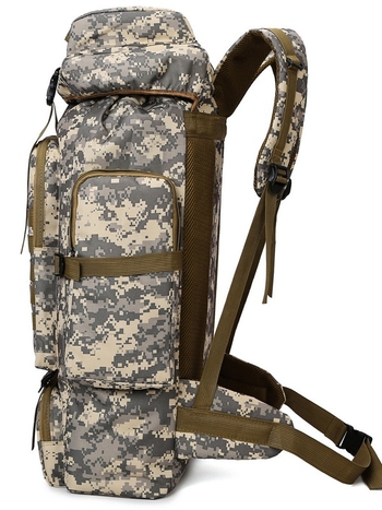 Pārgājienu mugursoma ar kamuflāžas rakstu, Oxford audums, ūdensizturīga, nodilumizturīga, gaisa spilvena siksna