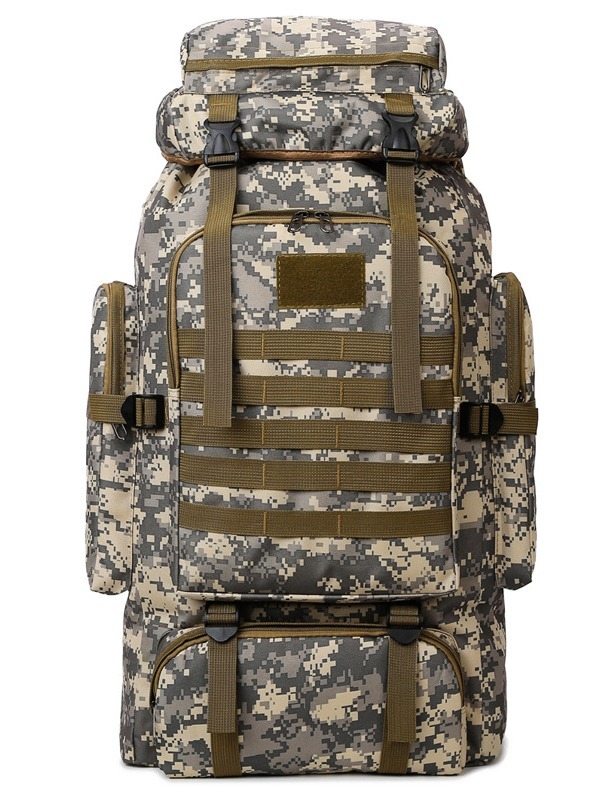 Pārgājienu mugursoma ar kamuflāžas rakstu, Oxford audums, ūdensizturīga, nodilumizturīga, gaisa spilvena siksna