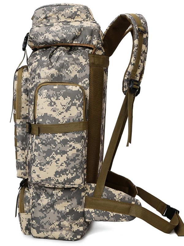 Pārgājienu mugursoma ar kamuflāžas rakstu, Oxford audums, ūdensizturīga, nodilumizturīga, gaisa spilvena siksna