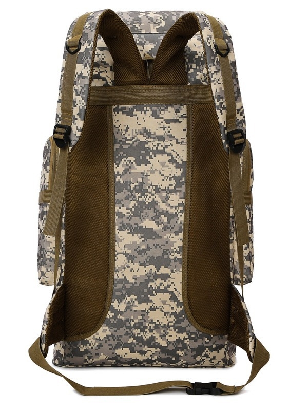 Pārgājienu mugursoma ar kamuflāžas rakstu, Oxford audums, ūdensizturīga, nodilumizturīga, gaisa spilvena siksna