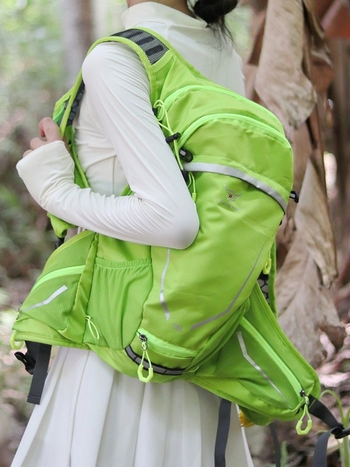 Лека туристическа раница за походи, унисекс, дишаща, полиестер, презрамки с въздушна възглавница