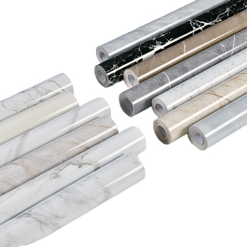 Κουζίνας τοίχος αυτοκόλλητο με μαρμάρινο φινίρισμα αλουμινοφόλλο, PET, ανθεκτικό στο νερό, ανθεκτικό σε λιπαρές ουσίες, αντιμυκητιακό, 1 τεμάχιο, μοντέρνος και μινιμαλιστικός επίπεδο σχεδιασμός