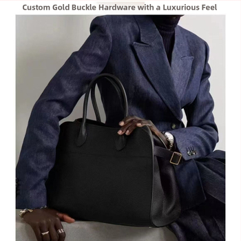 TheROW Tote чанта, Oxford плат, хоризонтална квадратна форма, магнитно закопчаване, вътрешна структура: джоб за мобилен телефон и джоб с цип, подплата полиестер