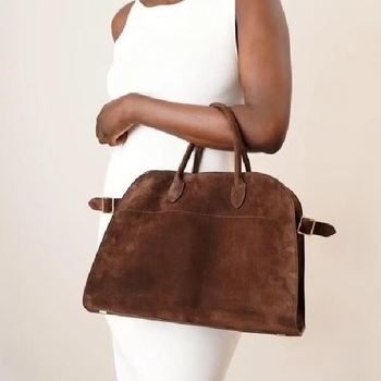 TheROW Tote чанта, Oxford плат, хоризонтална квадратна форма, магнитно закопчаване, вътрешна структура: джоб за мобилен телефон и джоб с цип, подплата полиестер