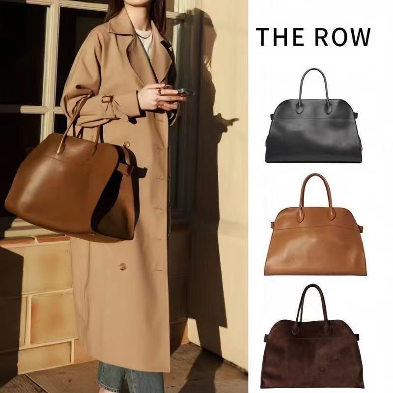 TheROW Tote чанта, Oxford плат, хоризонтална квадратна форма, магнитно закопчаване, вътрешна структура: джоб за мобилен телефон и джоб с цип, подплата полиестер
