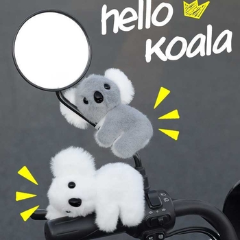 Χνουδωτό λούτρινο καουάλα για τον καθρέφτη οπισθοπορείας ηλεκτρικών μοτοσικλετών — διακοσμητικό κρεμαστό με δυνατότητα παραμετροποίησης