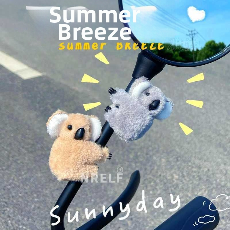 Χνουδωτό λούτρινο καουάλα για τον καθρέφτη οπισθοπορείας ηλεκτρικών μοτοσικλετών — διακοσμητικό κρεμαστό με δυνατότητα παραμετροποίησης