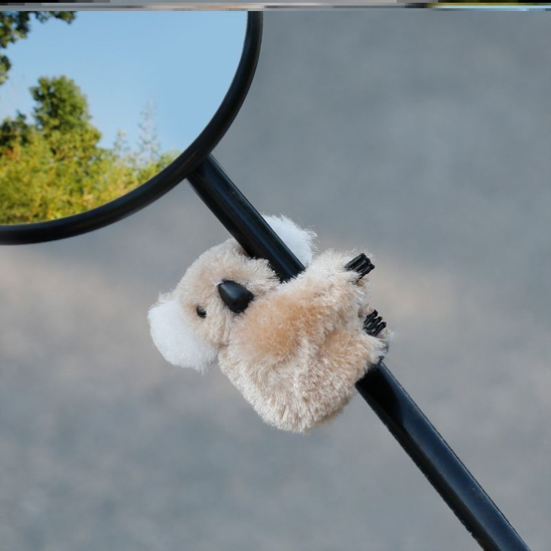Χνουδωτό λούτρινο καουάλα για τον καθρέφτη οπισθοπορείας ηλεκτρικών μοτοσικλετών — διακοσμητικό κρεμαστό με δυνατότητα παραμετροποίησης