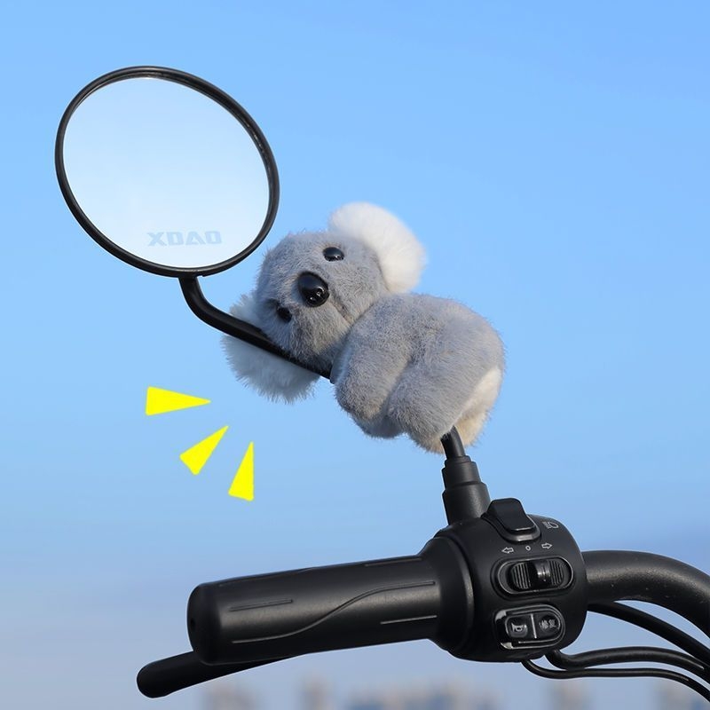 Χνουδωτό λούτρινο καουάλα για τον καθρέφτη οπισθοπορείας ηλεκτρικών μοτοσικλετών — διακοσμητικό κρεμαστό με δυνατότητα παραμετροποίησης