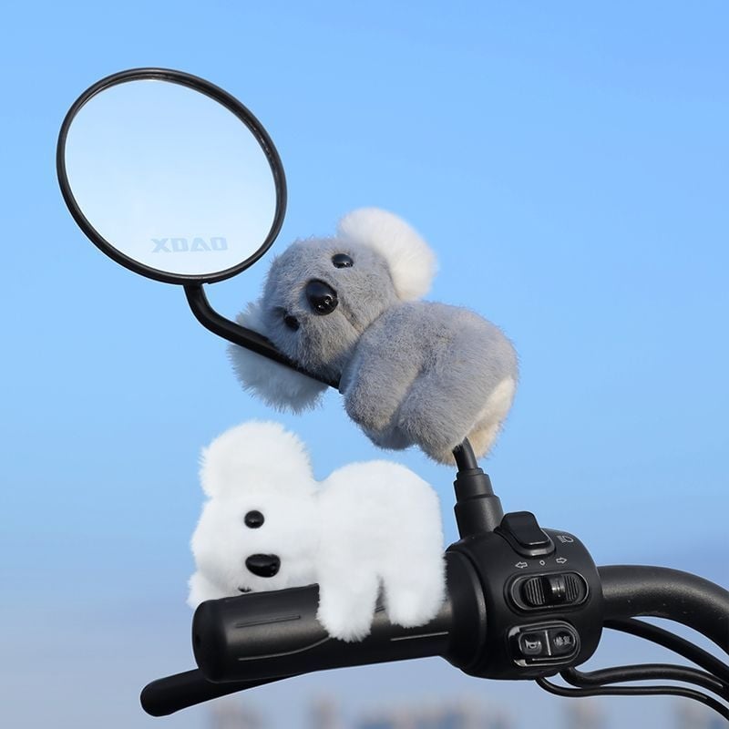 Χνουδωτό λούτρινο καουάλα για τον καθρέφτη οπισθοπορείας ηλεκτρικών μοτοσικλετών — διακοσμητικό κρεμαστό με δυνατότητα παραμετροποίησης