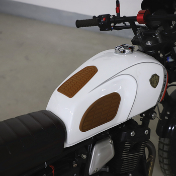 Σετ αυτοκόλλητων δεξαμενής καυσίμου μοτοσικλέτας, προστατευτικά δερμάτινα πάνελ αριστερά και δεξιά, ρετρό στυλ