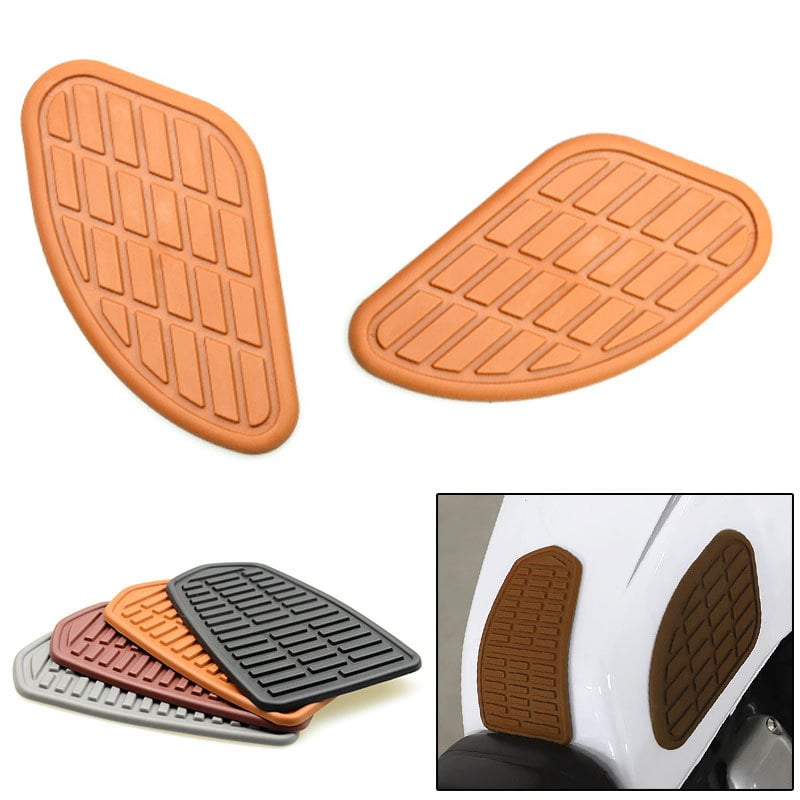 Σετ αυτοκόλλητων δεξαμενής καυσίμου μοτοσικλέτας, προστατευτικά δερμάτινα πάνελ αριστερά και δεξιά, ρετρό στυλ