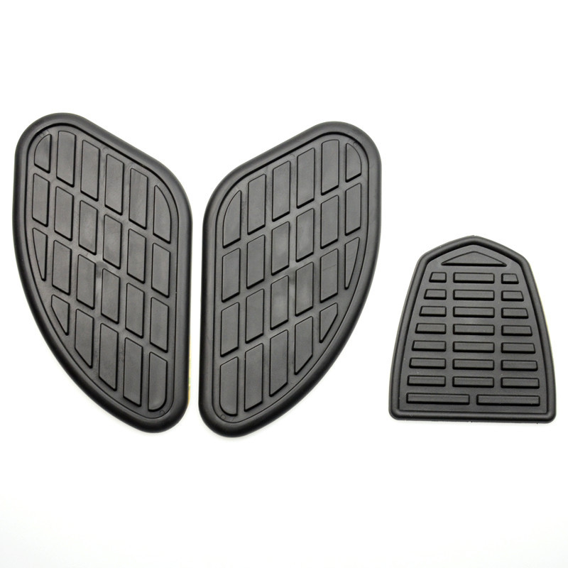 Σετ αυτοκόλλητων δεξαμενής καυσίμου μοτοσικλέτας, προστατευτικά δερμάτινα πάνελ αριστερά και δεξιά, ρετρό στυλ