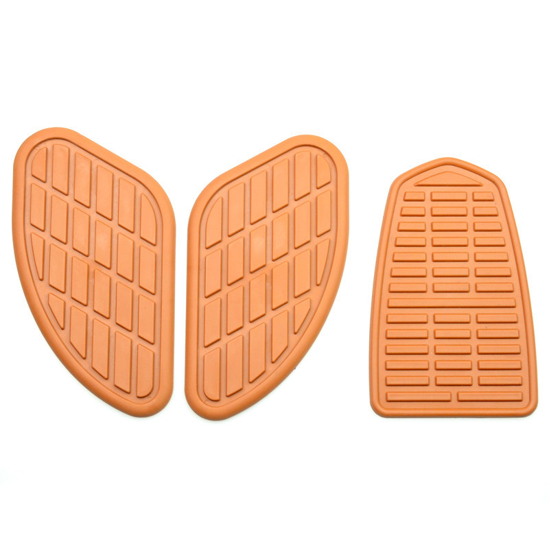 Σετ αυτοκόλλητων δεξαμενής καυσίμου μοτοσικλέτας, προστατευτικά δερμάτινα πάνελ αριστερά και δεξιά, ρετρό στυλ