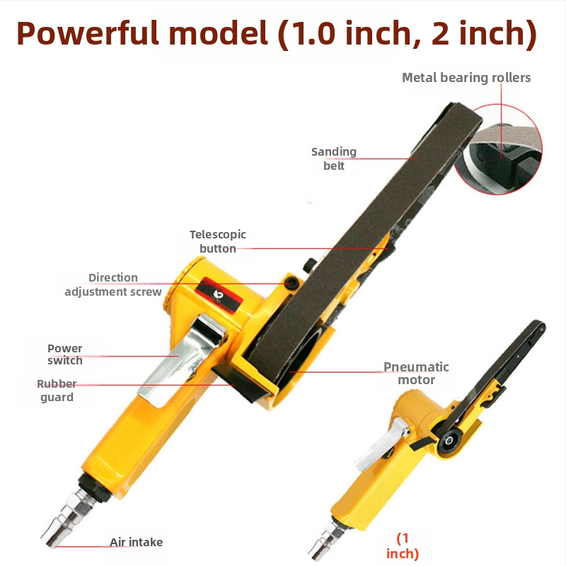 Fast Leopard пневматична шлайф-машина с лента за абразиви, за шлайфане и полиране