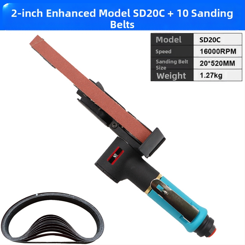 Fast Leopard пневматична шлайф-машина с лента за абразиви, за шлайфане и полиране